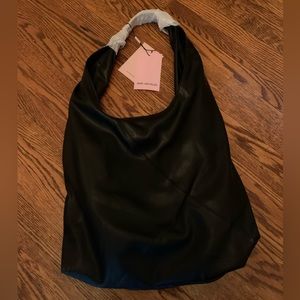 NWT Avec Les Filles black vegan leather handbag